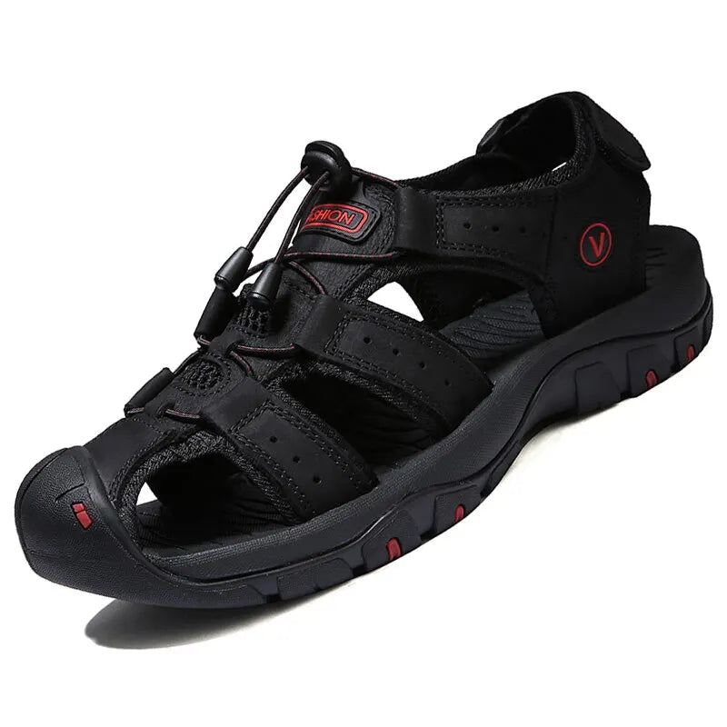 Men's Breathable Leather Outdoor Sandals