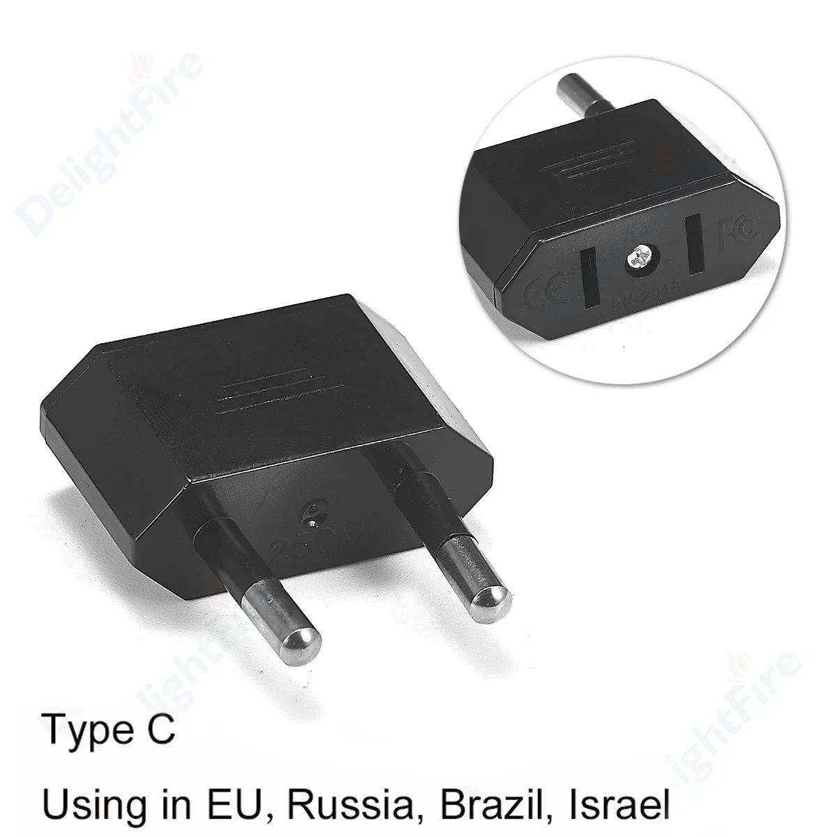 Universal EU Travel Plug Adapter - Compact & Reliable