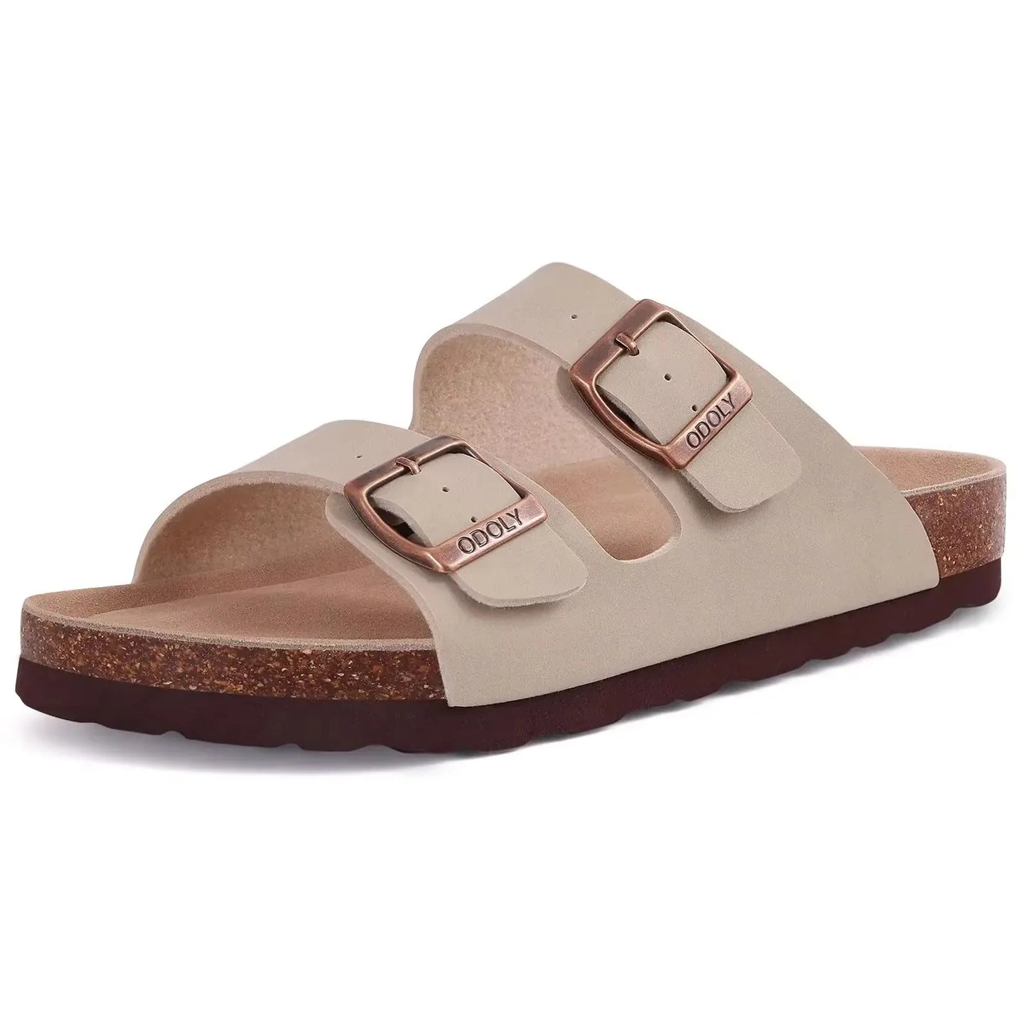 Women's Cork Footbed Slide Sandals with Arch Support