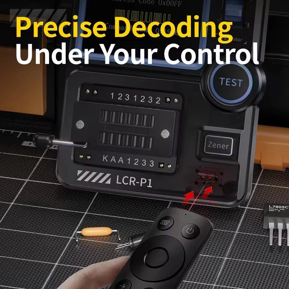 FNIRSI LCR-P1 Transistor Tester Diode Triode Transistor Capacitance Meter Resistance LCR ESR Meter Multifunctional Tester Tool