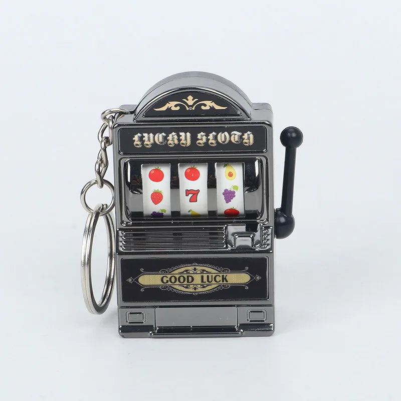 Mini Fruit Slot Machine Keychain - Lucky Charm