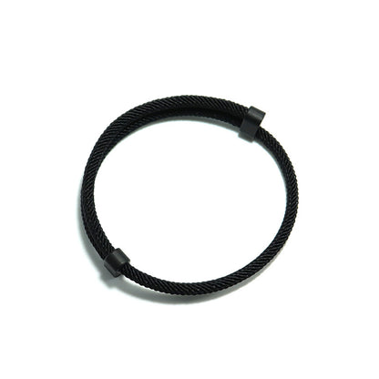 1 Men's Knitted Solid Color Bracelet