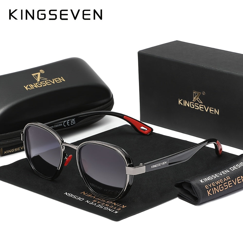 KINGSEVEN Design de Armação Redonda para Negócios, Adequada para Tendências de Moda Feminina, Armação Decorativa em Liga, Ideal para Uso Diário, Fotografia, Festas e Acessórios, Presente Exclusivo de Moda
