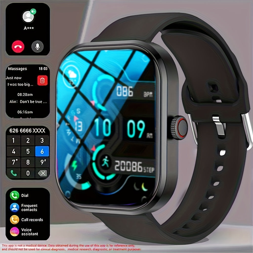 Brand New HD Smart Sports Calling Bracelet, Featuring a 2.01-Inch Full Touchscreen Display, Call Answering, Smartwatch Functions, Message Notifications, Compatible with Android And Iphone, USB Charging, Suitable for Both Men And Women