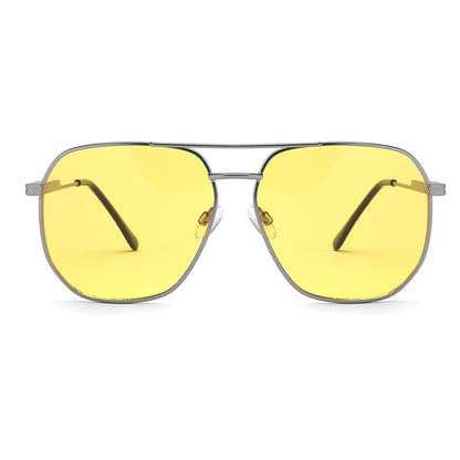 Óculos para Conduzir à Noite, Óculos Elegantes, Óculos de Metal Adequados para Homens e Mulheres.