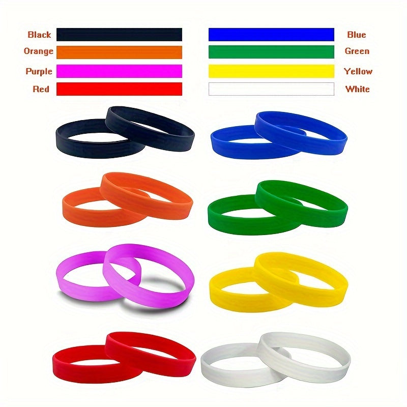 2pcs Durable and Versatile Silicone Bracelet for Outdoor Fitness and Sports