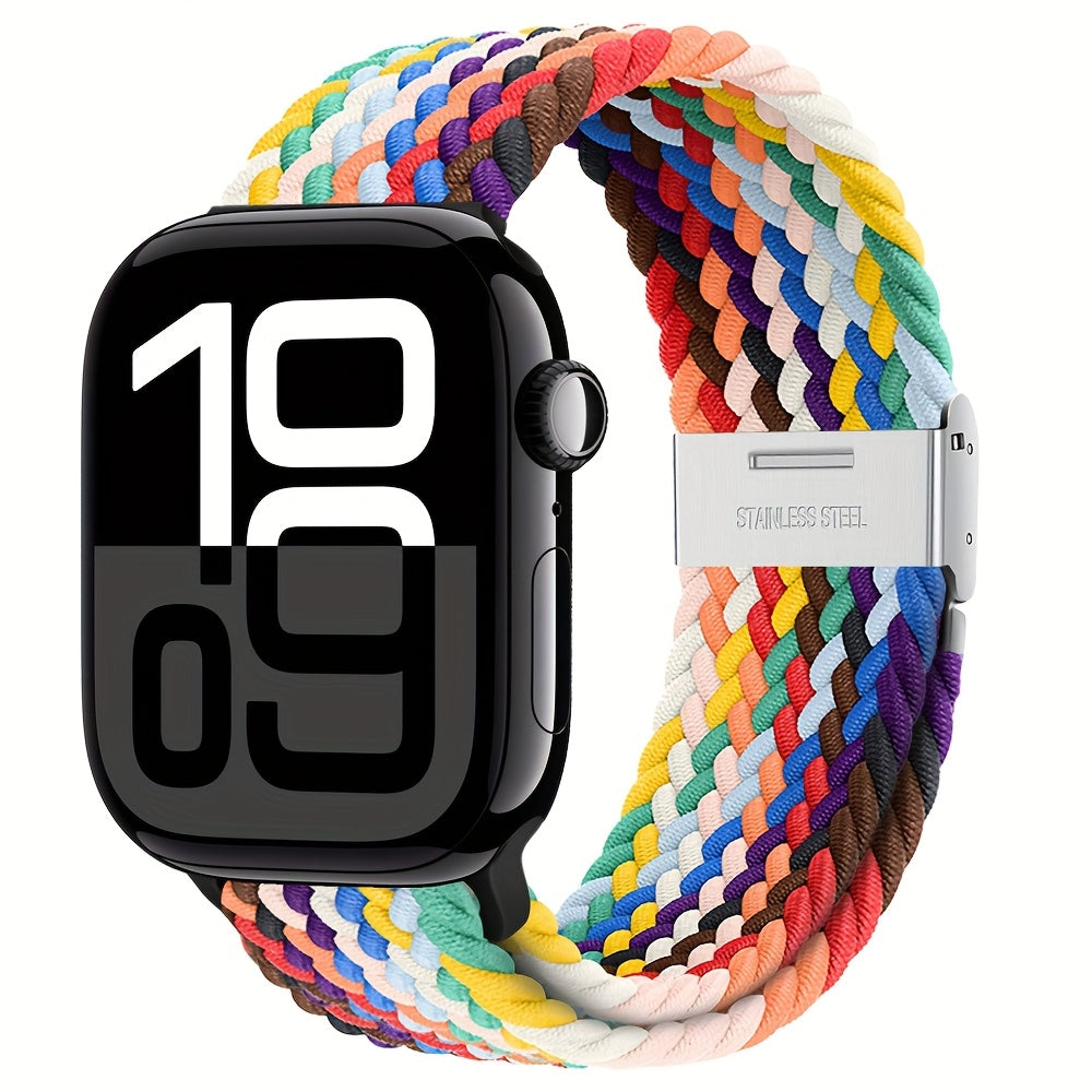 Nylon Elastic Braided Solo Loop Stretchy Straps Elastic Sport Wristbands for Apple Watch Band 44mm 45mm 49mm 40mm 41mm 38mm 42mm Nylon Snap Bracelet for iWatch Ultra 2 Series 9 8 7 6 5 4 3 2 1 SE Strap S9 S8 S7 S6 S5 S4 S3 for Women Men