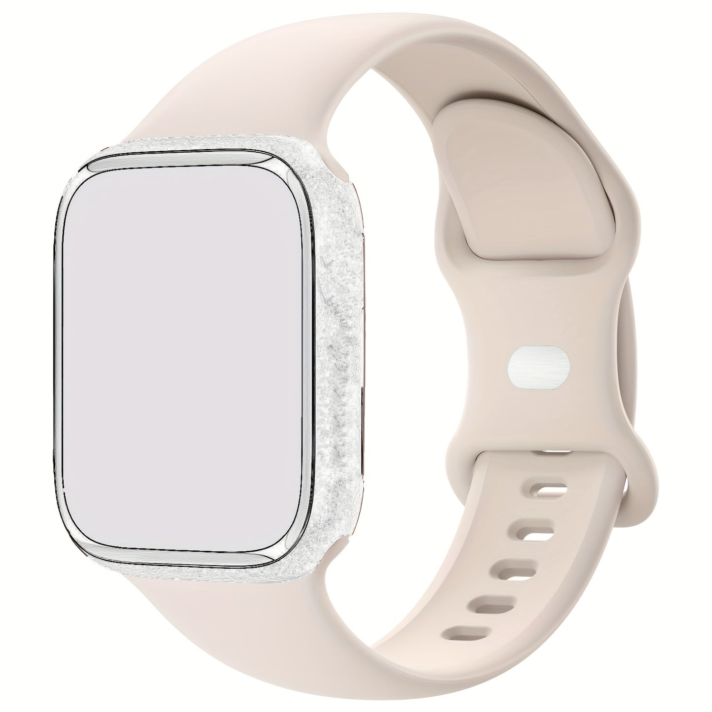 Compatible with iWatch Bands 38mm 40mm 41mm 42mm 44mm 45mm 49mm, Soft Silicone Waterproof Replacement Strap for Women, Fits iWatch Series 9/8/7/6/5/4/3/2/1/SE/Ultra/Ultra 2 (Band Only, Watch Not Included)