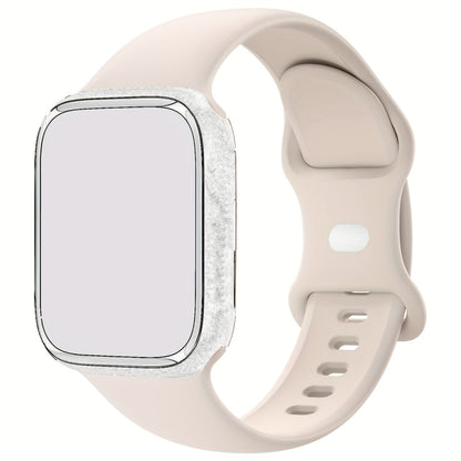 Compatible with iWatch Bands 38mm 40mm 41mm 42mm 44mm 45mm 49mm, Soft Silicone Waterproof Replacement Strap for Women, Fits iWatch Series 9/8/7/6/5/4/3/2/1/SE/Ultra/Ultra 2 (Band Only, Watch Not Included)