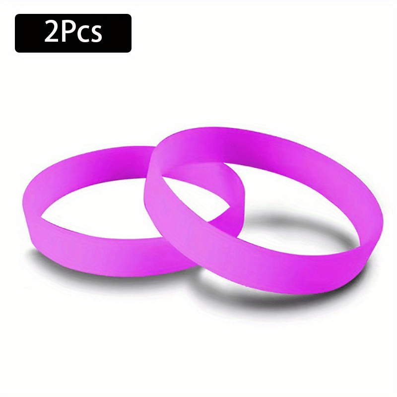 2pcs Durable and Versatile Silicone Bracelet for Outdoor Fitness and Sports