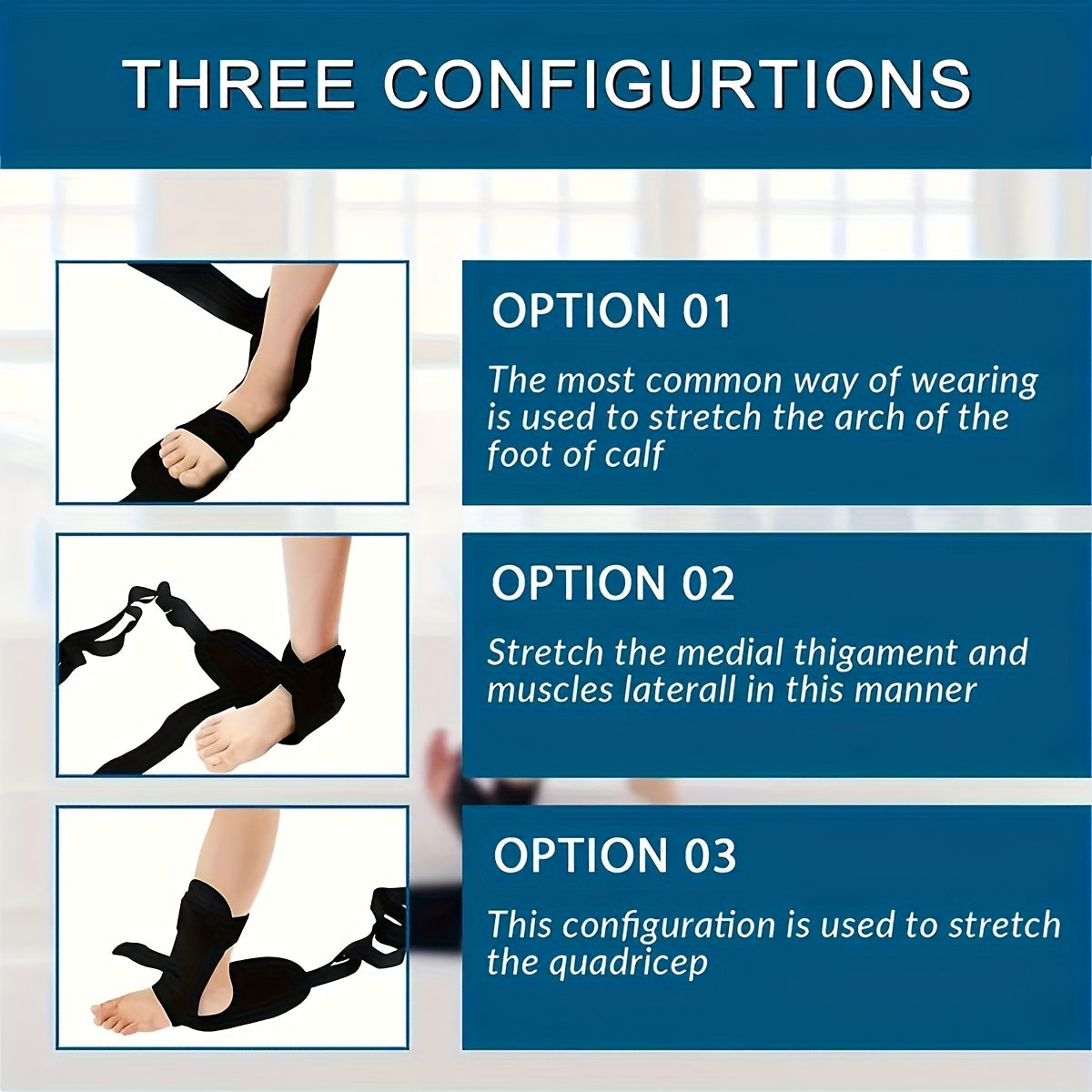 Multifunctional Foot and Calf Stretchers, Yoga Stretch Bands, Leg Stretchers, Calf Rope Stretchers, Foot Stretchers, Yoga Muscle Relaxation Stretch Bands