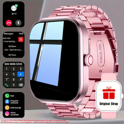 Brand New HD Smart Sports Calling Bracelet, Featuring a 2.01-Inch Full Touchscreen Display, Call Answering, Smartwatch Functions, Message Notifications, Compatible with Android And Iphone, USB Charging, Suitable for Both Men And Women