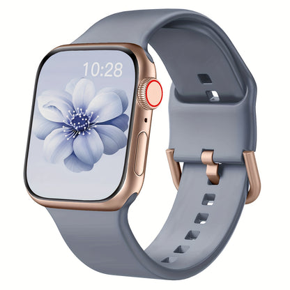 Sport Band Compatible with Apple Watch Bands 49mm 46mm 45mm 44mm 42mm 41mm 40mm 38mm, Soft Wristbands Replacement Strap with Classic Clasp for iWatch Series SE 11 10 9 8 7 6 5 4 3 2 1 Ultra3/2/1 for Women Men