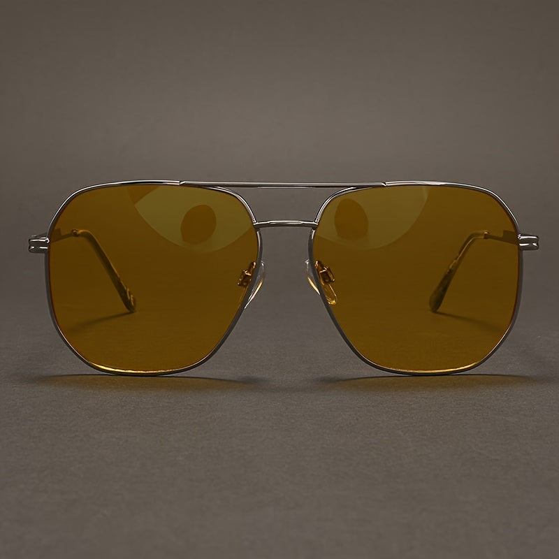 Óculos para Conduzir à Noite, Óculos Elegantes, Óculos de Metal Adequados para Homens e Mulheres.