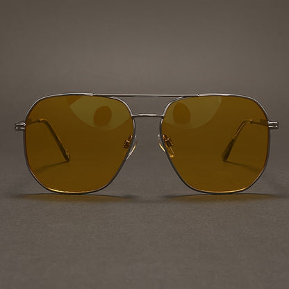 Óculos para Conduzir à Noite, Óculos Elegantes, Óculos de Metal Adequados para Homens e Mulheres.