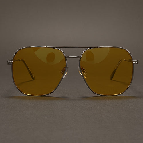 Óculos para Conduzir à Noite, Óculos Elegantes, Óculos de Metal Adequados para Homens e Mulheres.