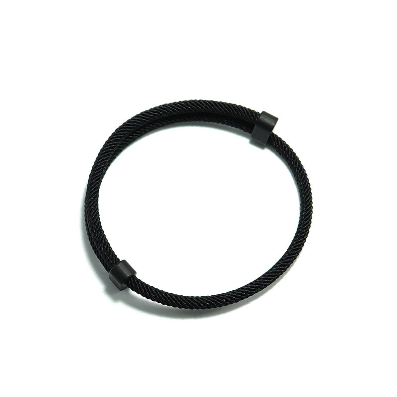 1 Men's Knitted Solid Color Bracelet