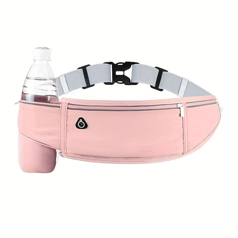 Unisex Multifunctional Sports Waist Bag - Suitable for Outdoor Running and Fitness - Includes Phone Pocket and 500ml Water Bottle Holder, Gym Equipment Pouch