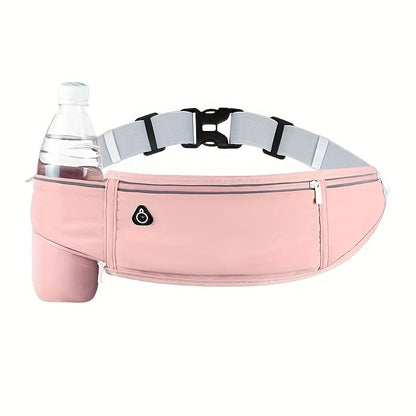 Unisex Multifunctional Sports Waist Bag - Suitable for Outdoor Running and Fitness - Includes Phone Pocket and 500ml Water Bottle Holder, Gym Equipment Pouch