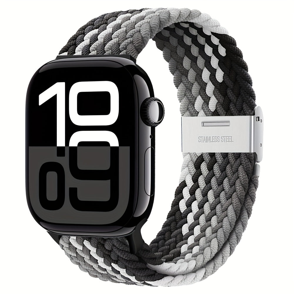 Nylon Elastic Braided Solo Loop Stretchy Straps Elastic Sport Wristbands for Apple Watch Band 44mm 45mm 49mm 40mm 41mm 38mm 42mm Nylon Snap Bracelet for iWatch Ultra 2 Series 9 8 7 6 5 4 3 2 1 SE Strap S9 S8 S7 S6 S5 S4 S3 for Women Men