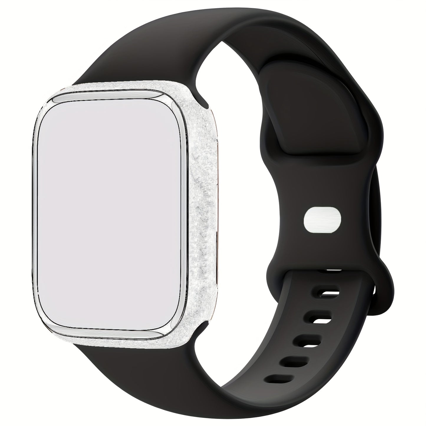 Compatible with iWatch Bands 38mm 40mm 41mm 42mm 44mm 45mm 49mm, Soft Silicone Waterproof Replacement Strap for Women, Fits iWatch Series 9/8/7/6/5/4/3/2/1/SE/Ultra/Ultra 2 (Band Only, Watch Not Included)