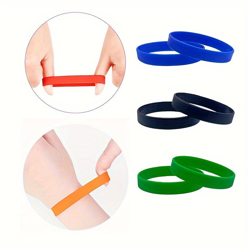 2pcs Durable and Versatile Silicone Bracelet for Outdoor Fitness and Sports
