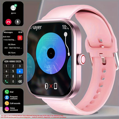 Brand New HD Smart Sports Calling Bracelet, Featuring a 2.01-Inch Full Touchscreen Display, Call Answering, Smartwatch Functions, Message Notifications, Compatible with Android And Iphone, USB Charging, Suitable for Both Men And Women