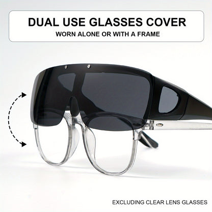 CABECADE Óculos Unissex com Armação e Cobertura de Lente - Estilo Preto/Transparente para Homens e Mulheres, Presente para o Dia dos Namorados, Acessório Diário, Óculos Fofos, Acessório Versátil, Design Elegante, Leve e Moderno