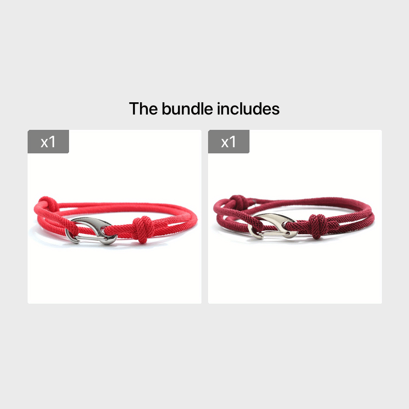 Extremely simple rope bracelet Double adjustable boyfriend gift outdoor