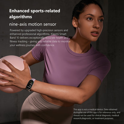 Xiaomi Mi Smart Band 10 for & - Smartwatch with 4.37cm AMOLED Display, Compatible for /, 5ATM, Battery Life, Compatible for Smart Mi Band Strap