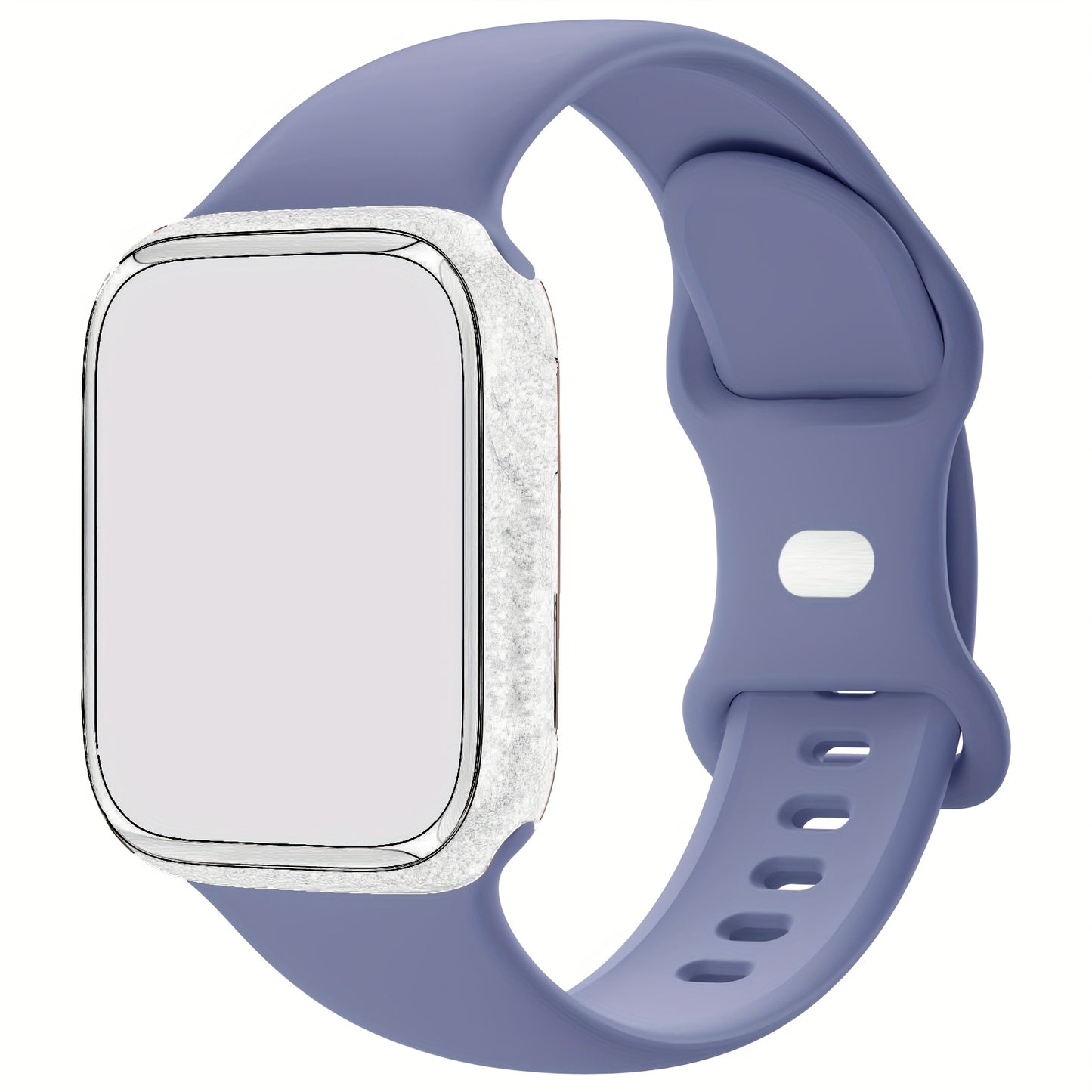 Compatible with iWatch Bands 38mm 40mm 41mm 42mm 44mm 45mm 49mm, Soft Silicone Waterproof Replacement Strap for Women, Fits iWatch Series 9/8/7/6/5/4/3/2/1/SE/Ultra/Ultra 2 (Band Only, Watch Not Included)