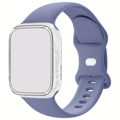 Compatible with iWatch Bands 38mm 40mm 41mm 42mm 44mm 45mm 49mm, Soft Silicone Waterproof Replacement Strap for Women, Fits iWatch Series 9/8/7/6/5/4/3/2/1/SE/Ultra/Ultra 2 (Band Only, Watch Not Included)
