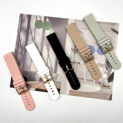 18Mm Silicone Smart Watch Strap, an Elegant Silicone Replacement Band Suitable for Huawei GT5 41Mm, GT4 41Mm, Smart Watch 1, Honor S1, Xiaomi Watch, And Compatible with for garmin Vivomove 3S, Vivoactive 4S, Fossil Gen 4 Q Venture HR.