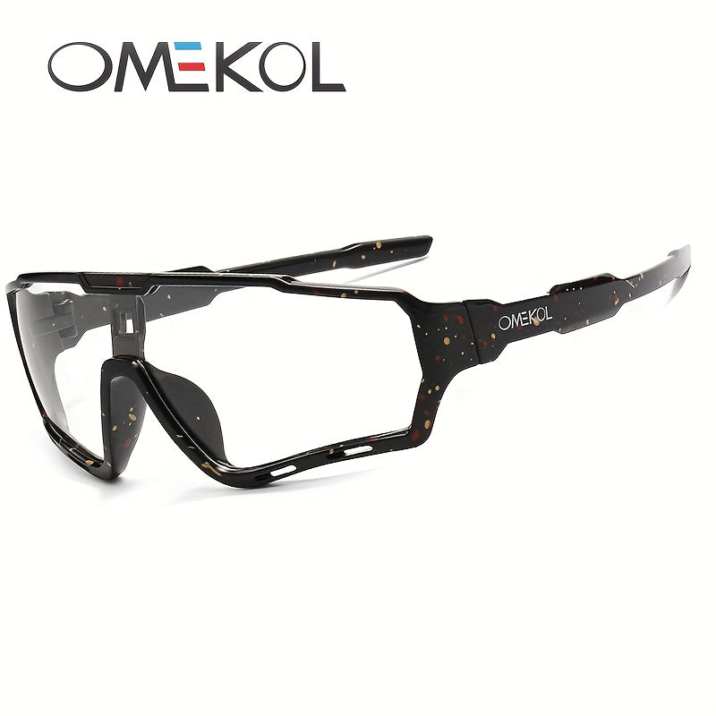 Óculos de moda unissexo OMEKOL - Estrutura de PC com armação completa e lentes de gradiente roxo e azul, leves e duráveis para homens e mulheres, perfeitos para uso casual ou formal, óculos de moda, óculos modernos, lentes de alta qualidade, lentes de padel para homens