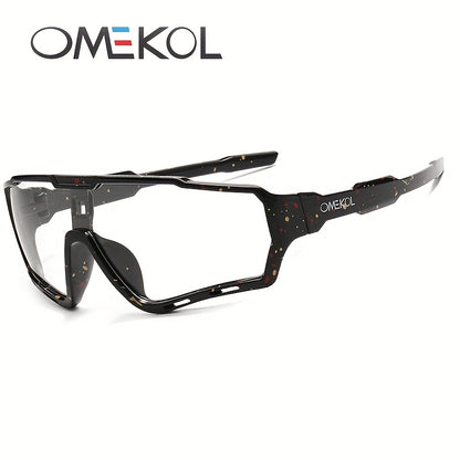Óculos de moda unissexo OMEKOL - Estrutura de PC com armação completa e lentes de gradiente roxo e azul, leves e duráveis para homens e mulheres, perfeitos para uso casual ou formal, óculos de moda, óculos modernos, lentes de alta qualidade, lentes de padel para homens