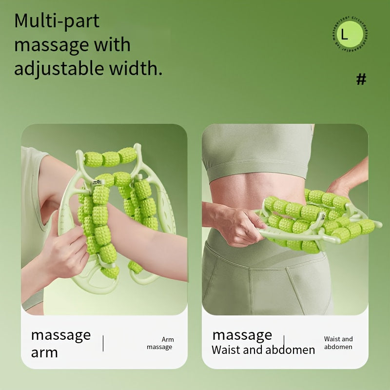 29 Roller Leg Massagers, Muscle Rollers, Made of Durable ABS Material, Green, Multifunctional Fitness Equipment, a Must-Have for Home.