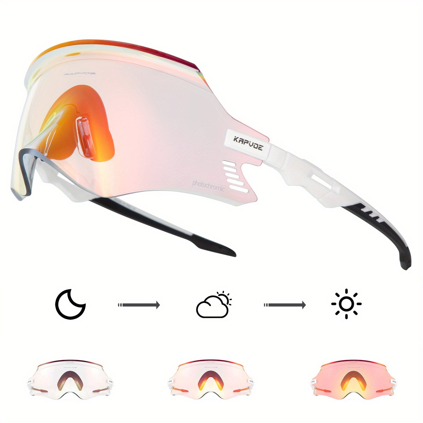 KAPVOE Óculos Fotocromáticos para Homem e Mulher, Adequados para Estrada, Passeios Noturnos e Vários Atividades como Skate e .