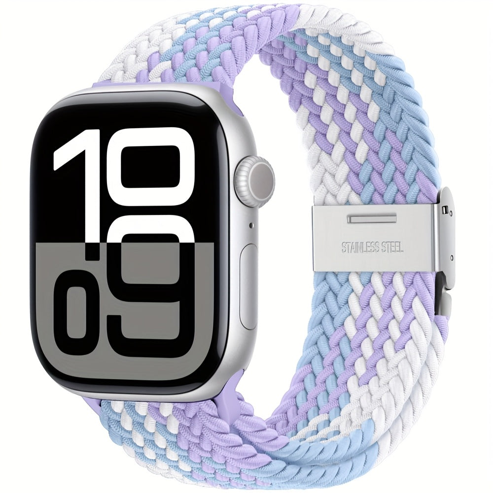 Nylon Elastic Braided Solo Loop Stretchy Straps Elastic Sport Wristbands for Apple Watch Band 44mm 45mm 49mm 40mm 41mm 38mm 42mm Nylon Snap Bracelet for iWatch Ultra 2 Series 9 8 7 6 5 4 3 2 1 SE Strap S9 S8 S7 S6 S5 S4 S3 for Women Men