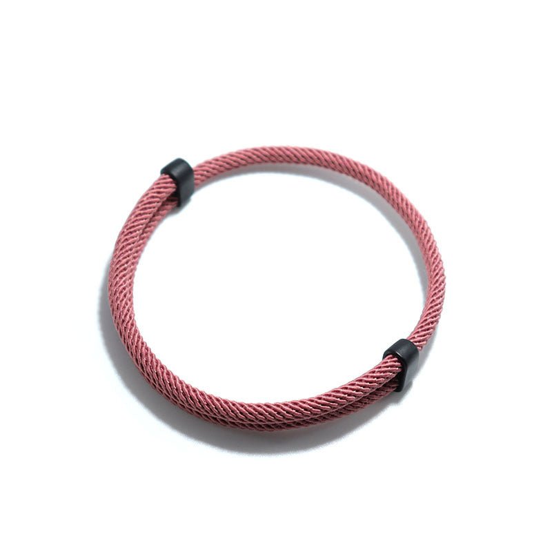 1 Men's Knitted Solid Color Bracelet