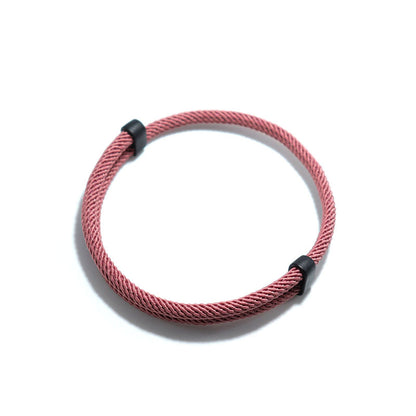1 Men's Knitted Solid Color Bracelet