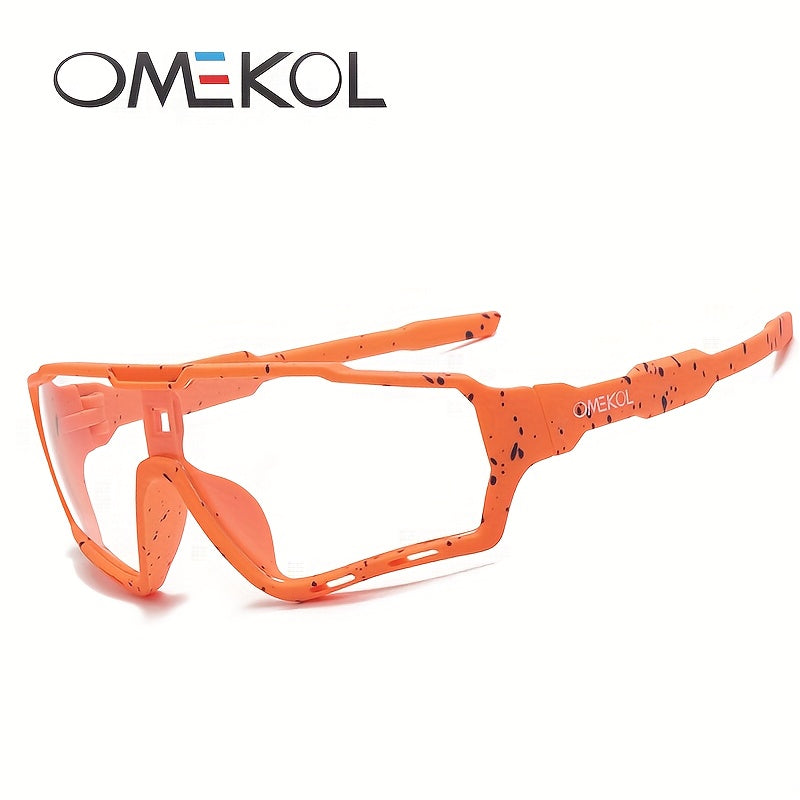 Óculos de moda unissexo OMEKOL - Estrutura de PC com armação completa e lentes de gradiente roxo e azul, leves e duráveis para homens e mulheres, perfeitos para uso casual ou formal, óculos de moda, óculos modernos, lentes de alta qualidade, lentes de padel para homens