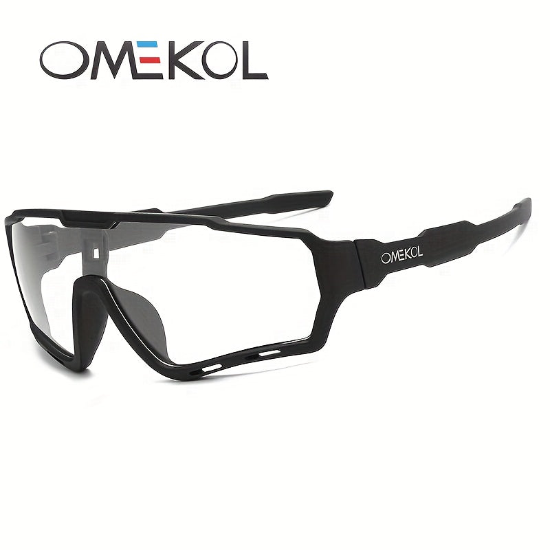 Óculos de moda unissexo OMEKOL - Estrutura de PC com armação completa e lentes de gradiente roxo e azul, leves e duráveis para homens e mulheres, perfeitos para uso casual ou formal, óculos de moda, óculos modernos, lentes de alta qualidade, lentes de padel para homens