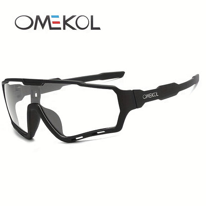 Óculos de moda unissexo OMEKOL - Estrutura de PC com armação completa e lentes de gradiente roxo e azul, leves e duráveis para homens e mulheres, perfeitos para uso casual ou formal, óculos de moda, óculos modernos, lentes de alta qualidade, lentes de padel para homens