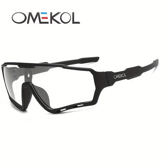 Óculos de moda unissexo OMEKOL - Estrutura de PC com armação completa e lentes de gradiente roxo e azul, leves e duráveis para homens e mulheres, perfeitos para uso casual ou formal, óculos de moda, óculos modernos, lentes de alta qualidade, lentes de padel para homens