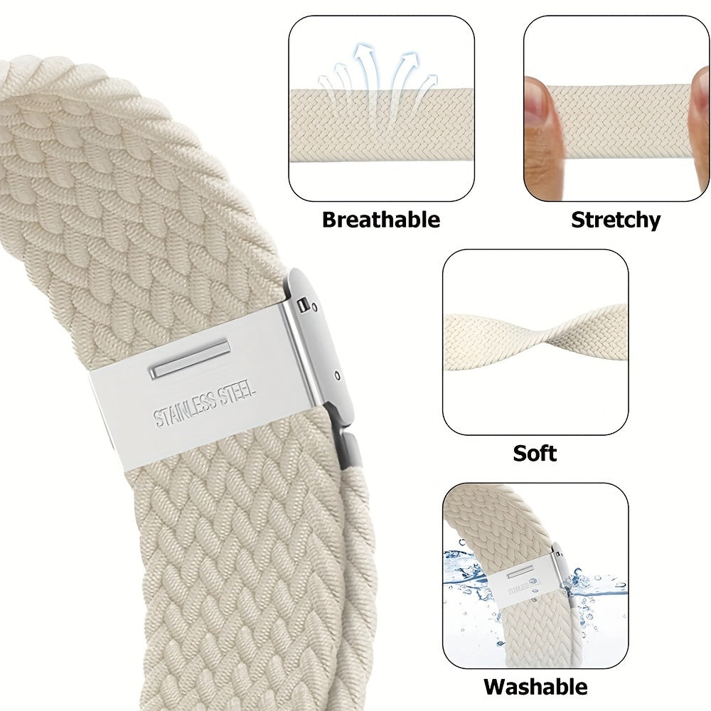 Nylon Elastic Braided Solo Loop Stretchy Straps Elastic Sport Wristbands for Apple Watch Band 44mm 45mm 49mm 40mm 41mm 38mm 42mm Nylon Snap Bracelet for iWatch Ultra 2 Series 9 8 7 6 5 4 3 2 1 SE Strap S9 S8 S7 S6 S5 S4 S3 for Women Men