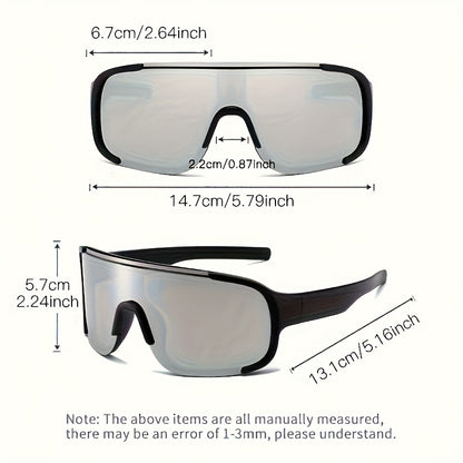 2peças Óculos Futuristas Y2K com uma Estrutura Estilosa e Grandiosa, Adequados para Homens e Mulheres. Com uma Elegante Revestimento Prateado nas Lentes, Estes Óculos são Confortáveis e Antiderrapantes, Fazendo deles Perfeitos para Uso Casual Diário.