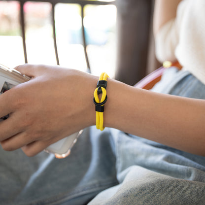 1pc European Style Minimalist O-Shaped Clasp Braided Bracelet Unisex Milanese Rope Wristband