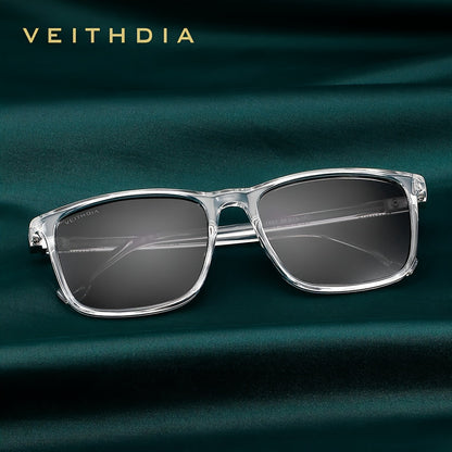 VEITHDIA Óculos de Sol Fashion Polarizados e Resistentes aos Raios UV, Óculos de Direção Estilosos, Formato Caixa para Proteção Solar e dos Olhos, Presentes de Natal Divertidos