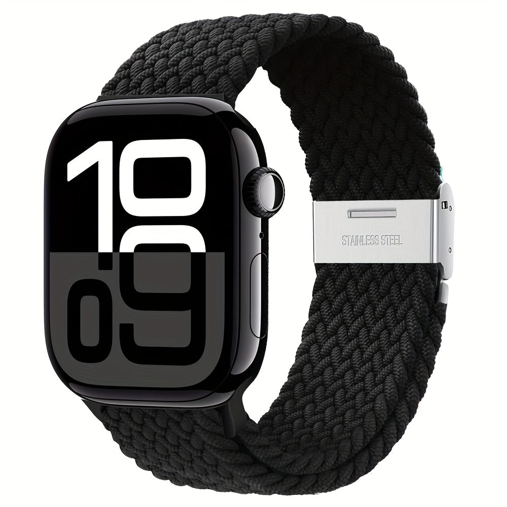 Nylon Elastic Braided Solo Loop Stretchy Straps Elastic Sport Wristbands for Apple Watch Band 44mm 45mm 49mm 40mm 41mm 38mm 42mm Nylon Snap Bracelet for iWatch Ultra 2 Series 9 8 7 6 5 4 3 2 1 SE Strap S9 S8 S7 S6 S5 S4 S3 for Women Men