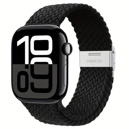 Nylon Elastic Braided Solo Loop Stretchy Straps Elastic Sport Wristbands for Apple Watch Band 44mm 45mm 49mm 40mm 41mm 38mm 42mm Nylon Snap Bracelet for iWatch Ultra 2 Series 9 8 7 6 5 4 3 2 1 SE Strap S9 S8 S7 S6 S5 S4 S3 for Women Men